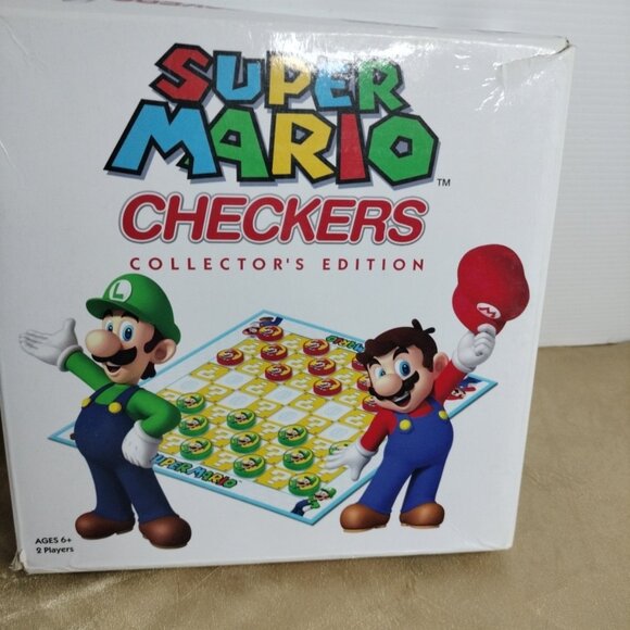 Super Mario Brothers Checkers Collector's Edition Board Game Read. - Picture 2 of 9